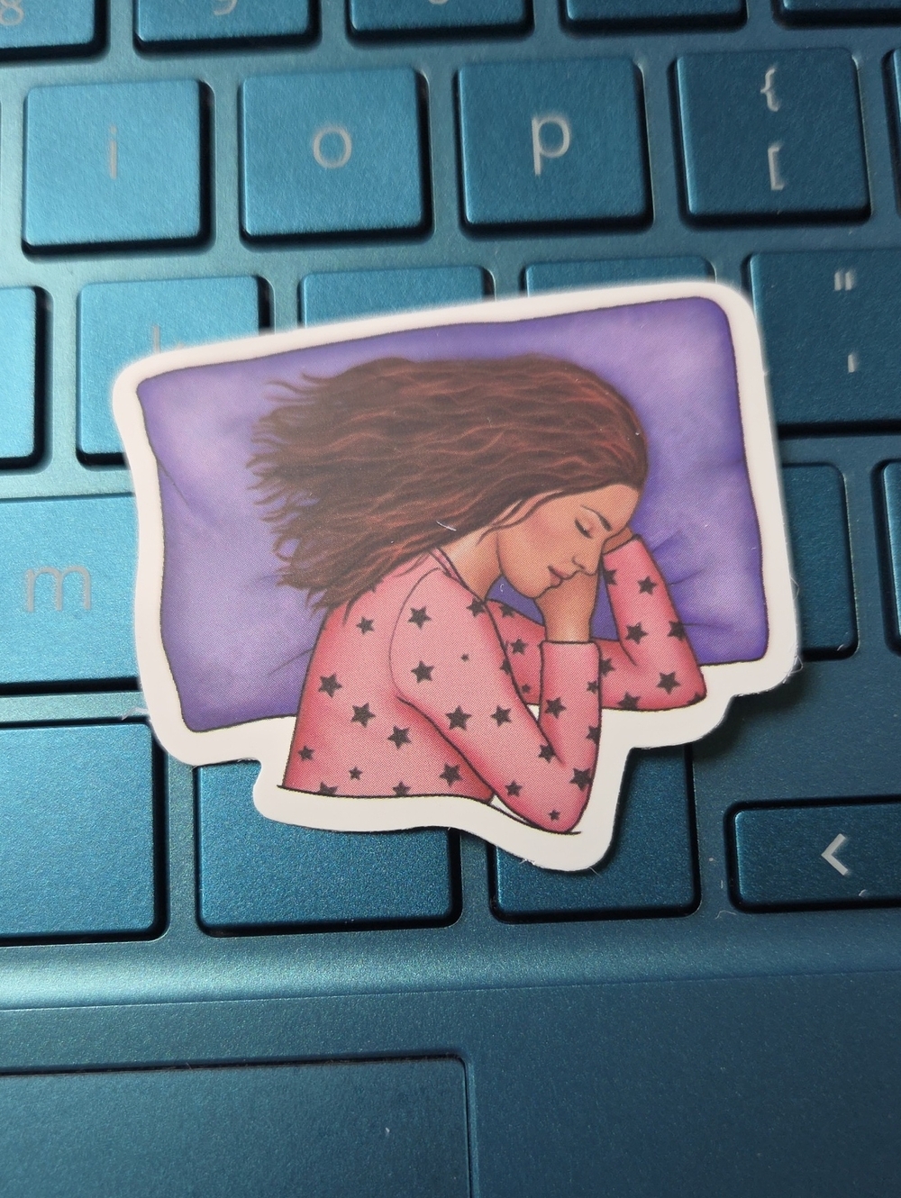 Pink Star Pajama Sleep Sticker - Home Design Accent